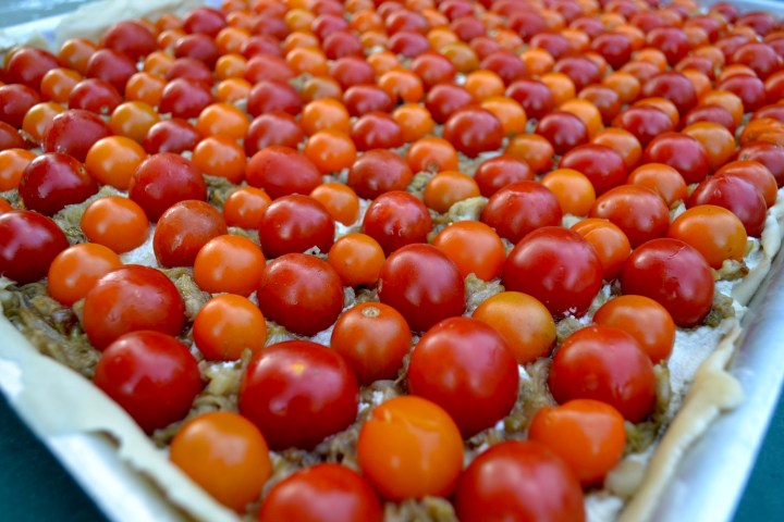tomato tart before going into oven