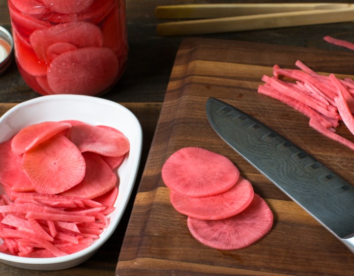 Lacto-fermented watermelon radish pickles lr-2